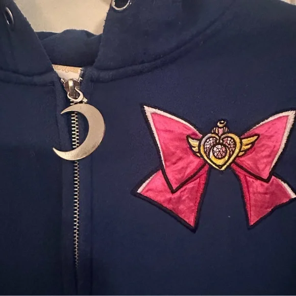 Sailor Moon Women's Navy Hoodie - Picture 5 of 7